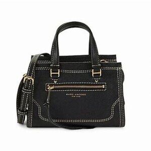 Marc Jacobs black bag - Mini Cruiser Black Pebble Leather Purse and Crossbody